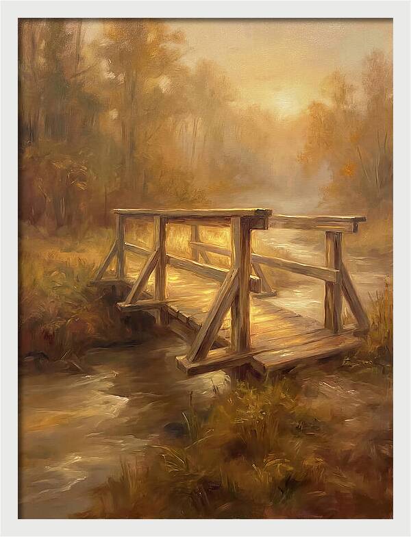 Wooden Bridge At Dawn