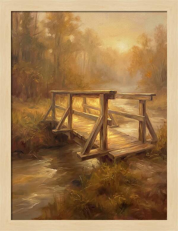 Wooden Bridge At Dawn