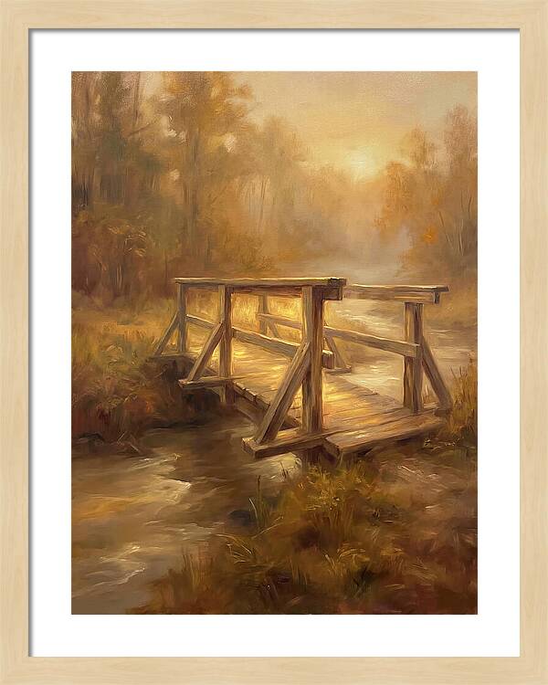 Wooden Bridge At Dawn