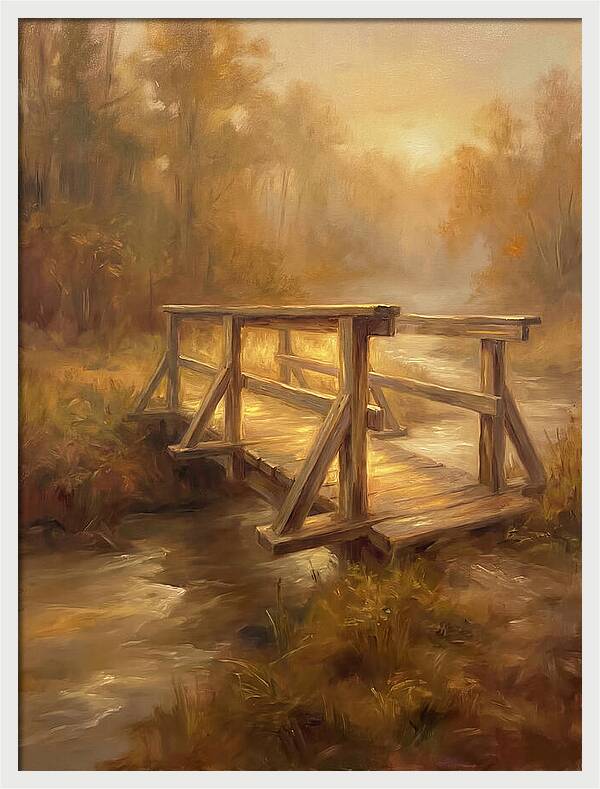 Wooden Bridge At Dawn