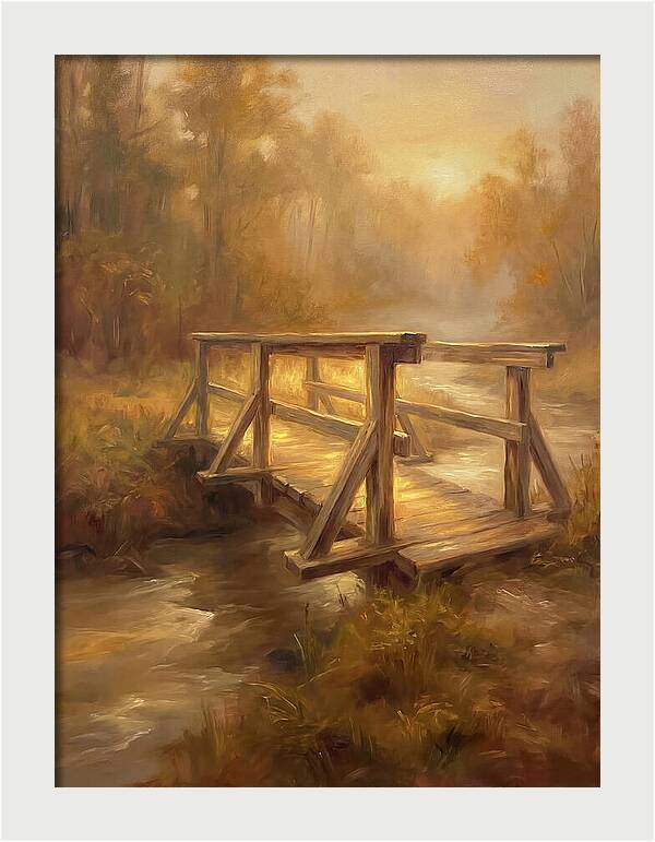 Wooden Bridge At Dawn