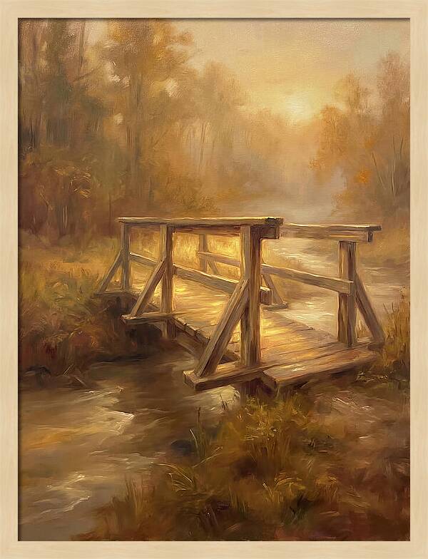 Wooden Bridge At Dawn