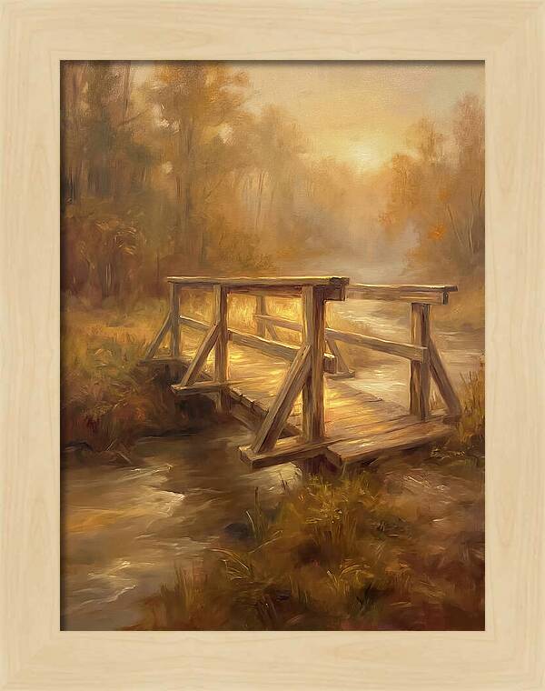 Wooden Bridge At Dawn
