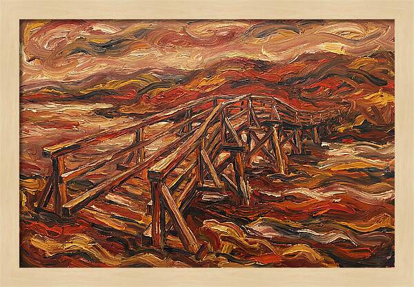 Wooden Bridge In Flames