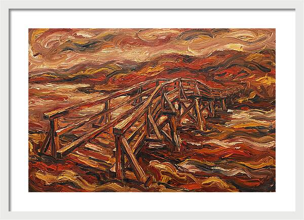 Wooden Bridge In Flames