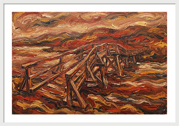 Wooden Bridge In Flames