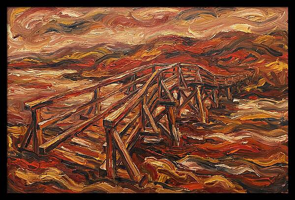 Wooden Bridge In Flames