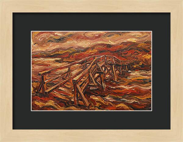 Wooden Bridge In Flames
