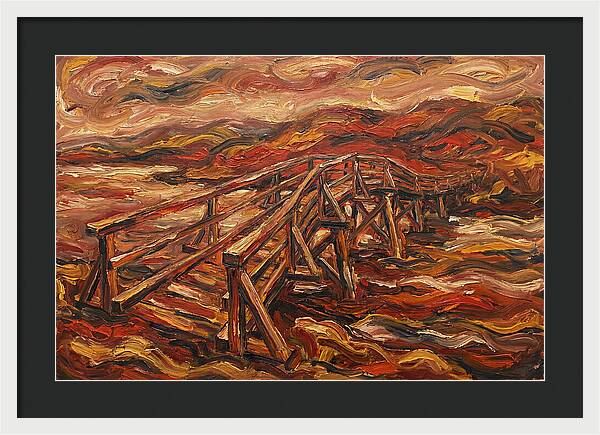 Wooden Bridge In Flames
