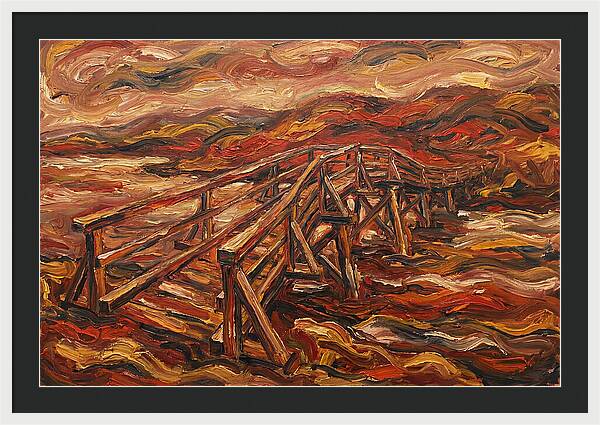 Wooden Bridge In Flames