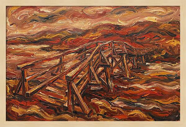 Wooden Bridge In Flames