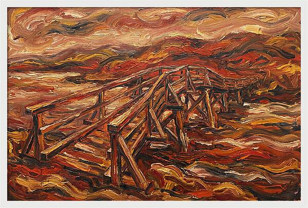 Wooden Bridge In Flames