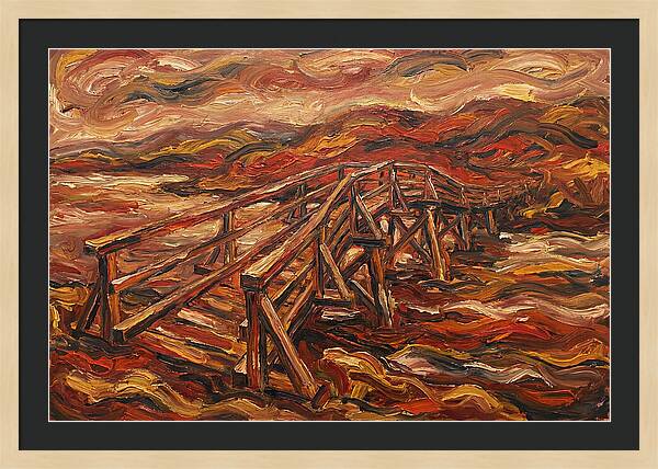 Wooden Bridge In Flames