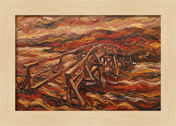 Wooden Bridge In Flames