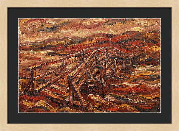 Wooden Bridge In Flames