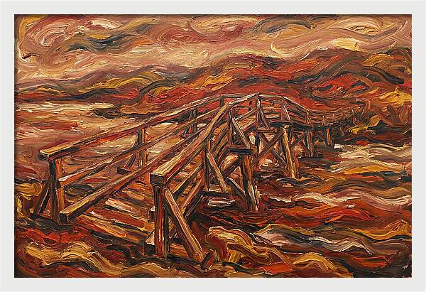 Wooden Bridge In Flames