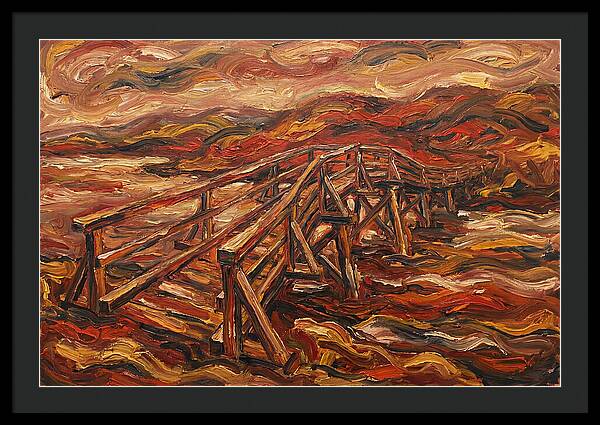 Wooden Bridge In Flames