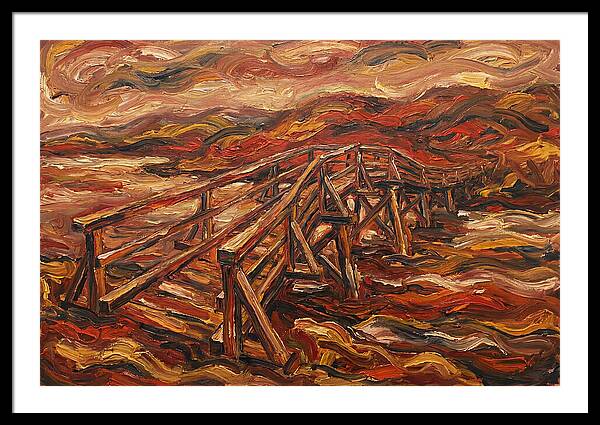 Wooden Bridge In Flames