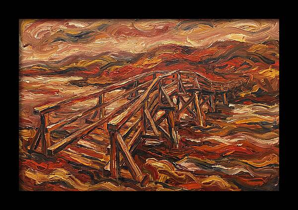 Wooden Bridge In Flames