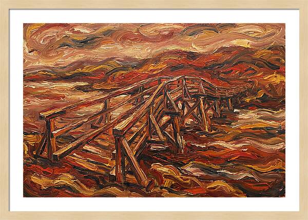 Wooden Bridge In Flames