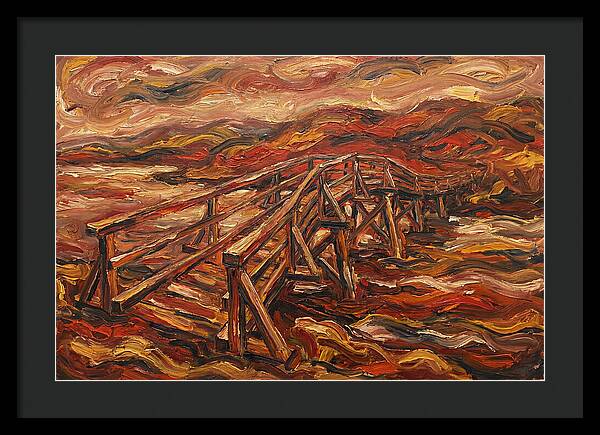 Wooden Bridge In Flames