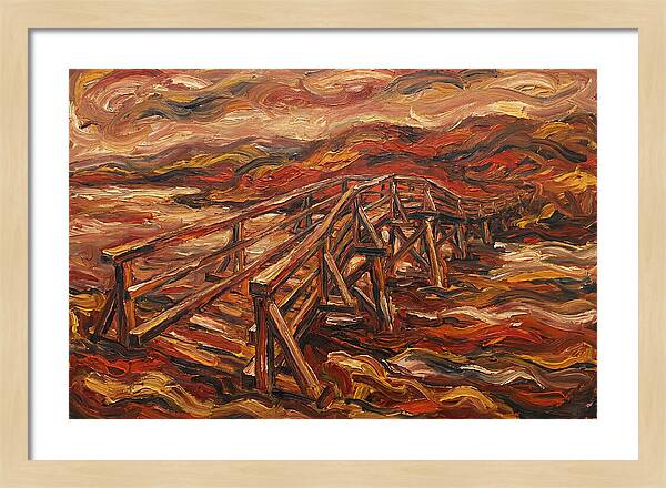 Wooden Bridge In Flames