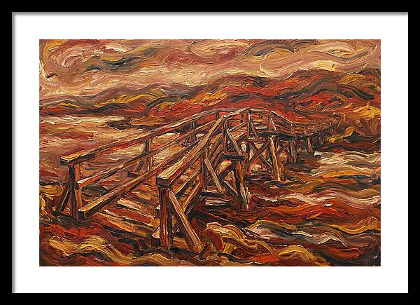Wooden Bridge In Flames