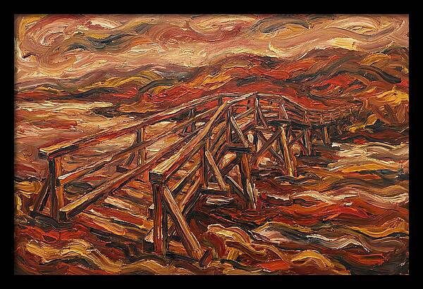 Wooden Bridge In Flames