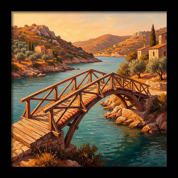 Wooden Bridge Over Tranquil Waters