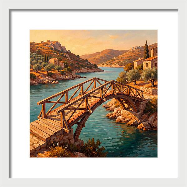 Wooden Bridge Over Tranquil Waters