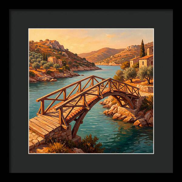 Wooden Bridge Over Tranquil Waters