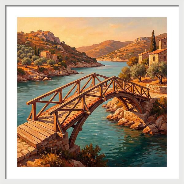 Wooden Bridge Over Tranquil Waters