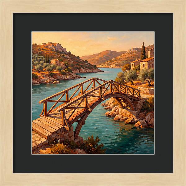 Wooden Bridge Over Tranquil Waters