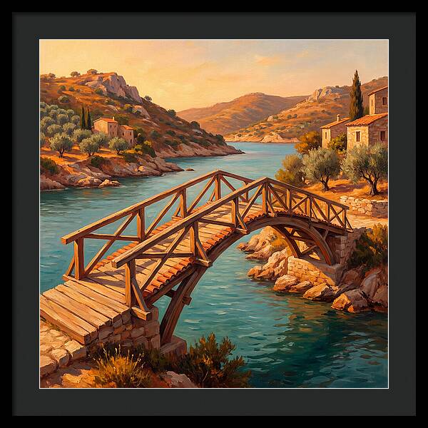 Wooden Bridge Over Tranquil Waters