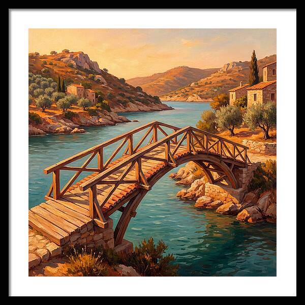 Wooden Bridge Over Tranquil Waters