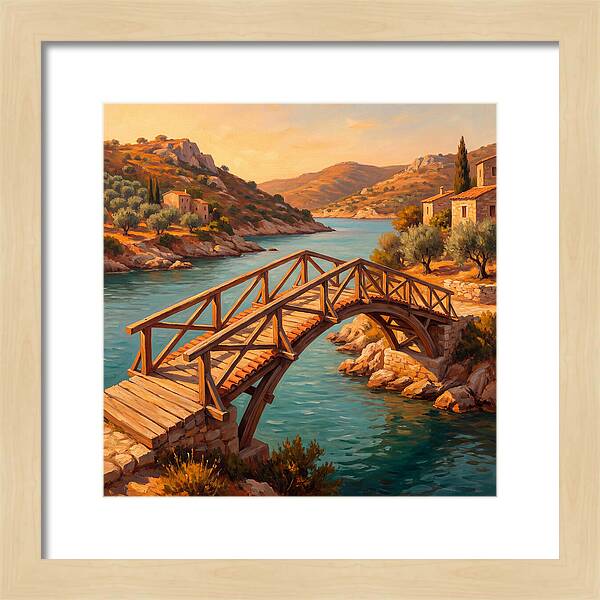Wooden Bridge Over Tranquil Waters