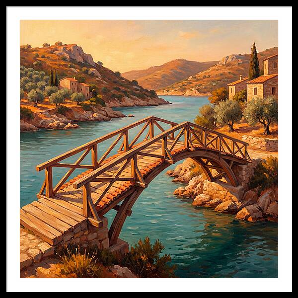 Wooden Bridge Over Tranquil Waters