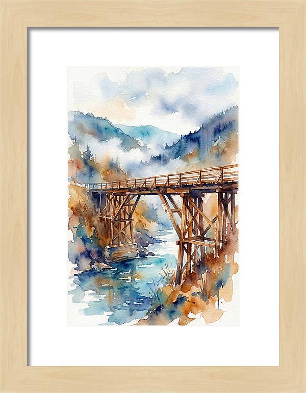 Wooden Bridge Over Water