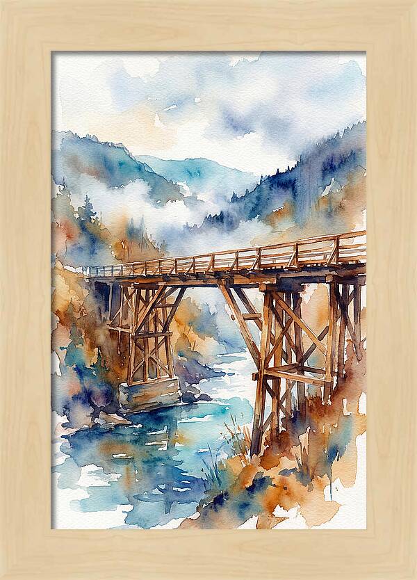 Wooden Bridge Over Water