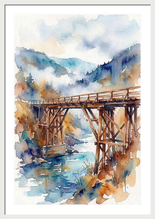 Wooden Bridge Over Water