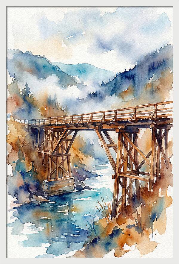 Wooden Bridge Over Water