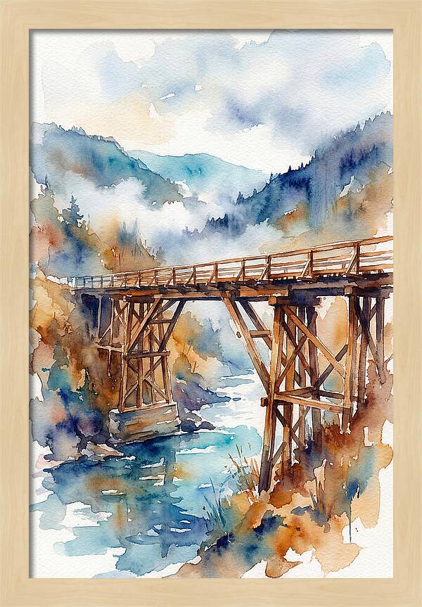 Wooden Bridge Over Water