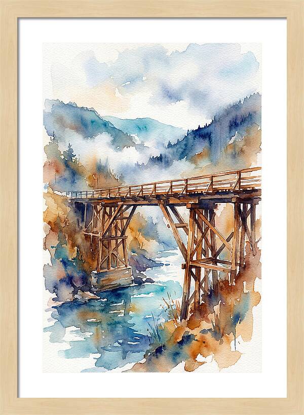 Wooden Bridge Over Water