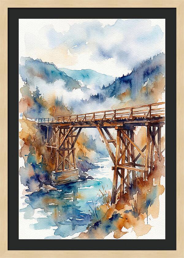 Wooden Bridge Over Water
