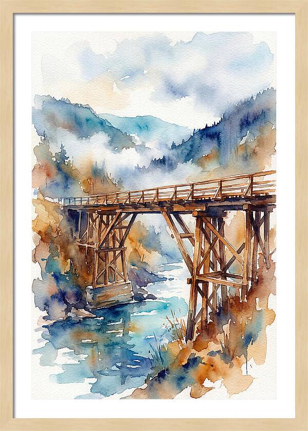 Wooden Bridge Over Water