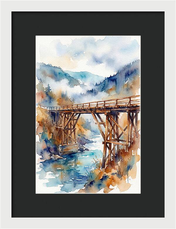 Wooden Bridge Over Water