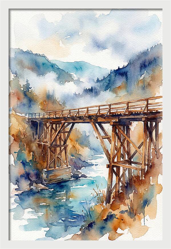 Wooden Bridge Over Water
