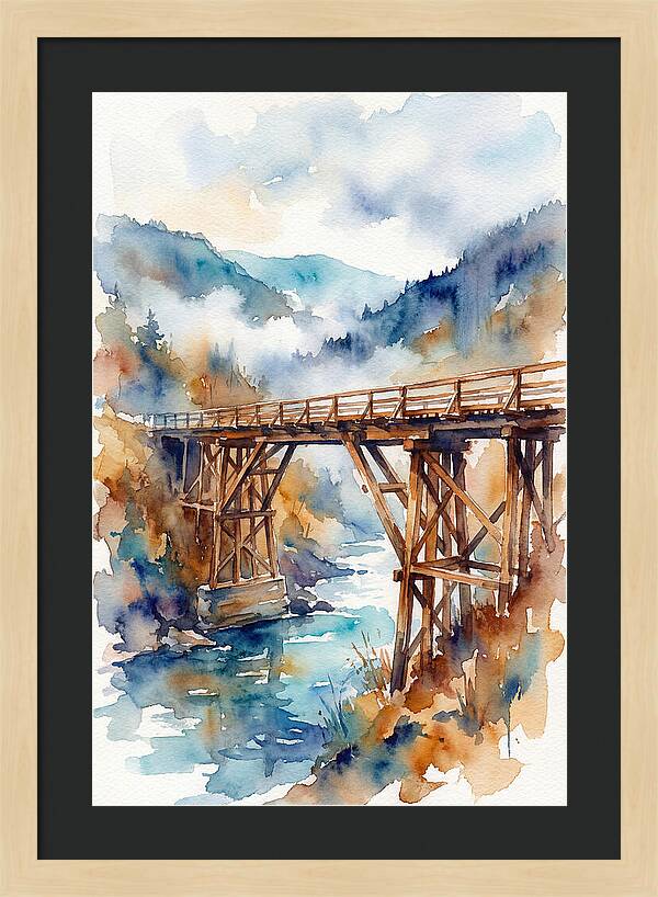 Wooden Bridge Over Water
