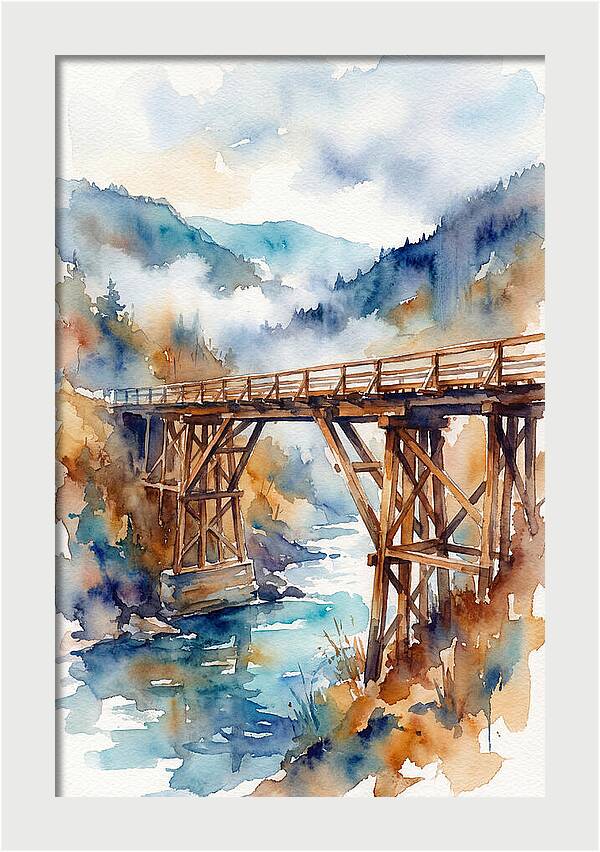 Wooden Bridge Over Water