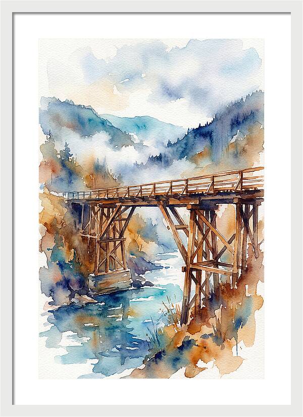 Wooden Bridge Over Water